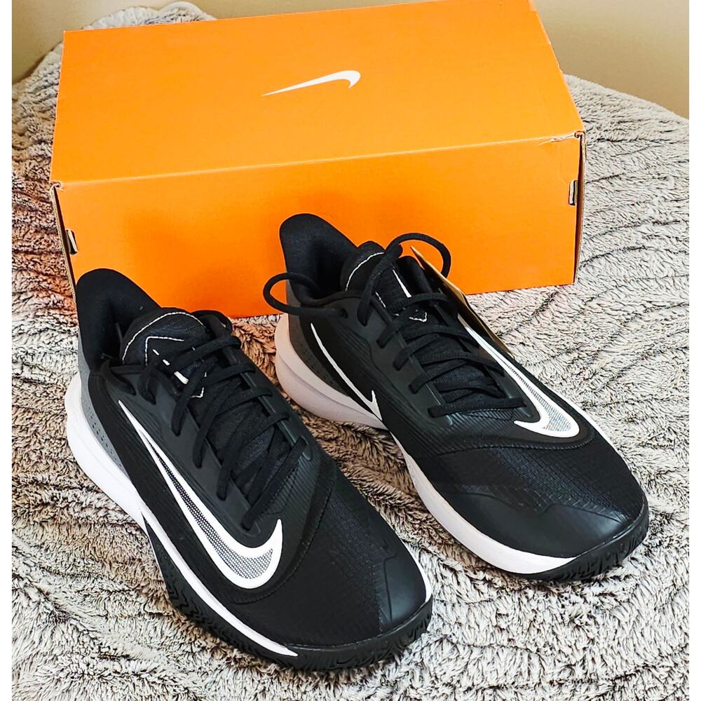 NIB - Nike Precision 7 Basketball Shoes - Black/White/Iron Grey – Men’s 8.5 - Picture 3 of 10